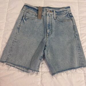 Jcrew mid length jean shorts